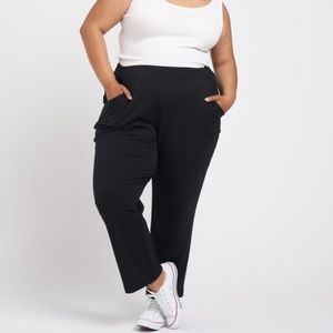 Universal Standard Morgan Pima Terry Lounge Pants Sz S 14-16 Black